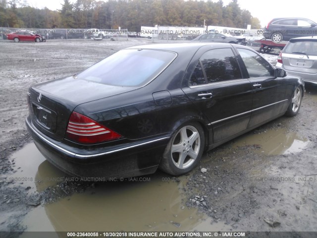 WDBNG75J14A391153 - 2004 MERCEDES-BENZ S 500 BLACK photo 4