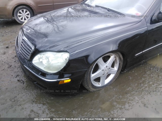 WDBNG75J14A391153 - 2004 MERCEDES-BENZ S 500 BLACK photo 6