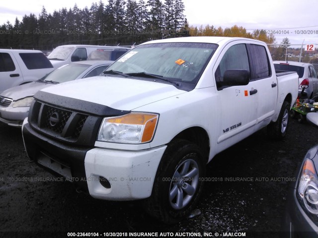 1N6AA0EJ7BN309809 - 2011 NISSAN TITAN S/SV/SL/PRO-4X WHITE photo 2