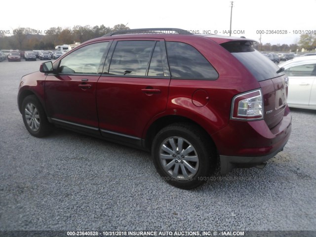 2FMDK39C17BB23272 - 2007 FORD EDGE SEL PLUS RED photo 3