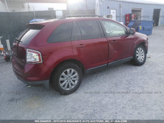 2FMDK39C17BB23272 - 2007 FORD EDGE SEL PLUS RED photo 4