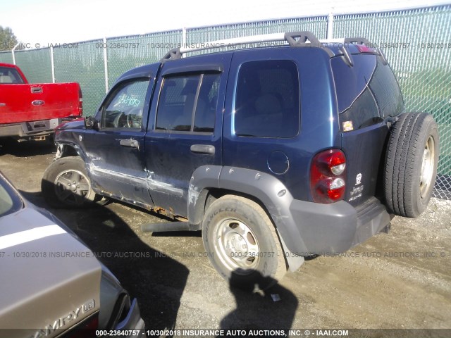 1J4GL38K95W605145 - 2005 JEEP LIBERTY RENEGADE BLUE photo 3