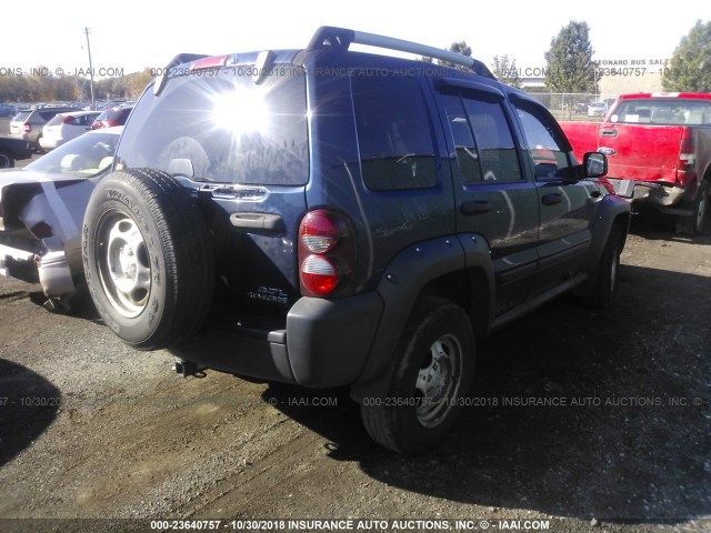 1J4GL38K95W605145 - 2005 JEEP LIBERTY RENEGADE BLUE photo 4