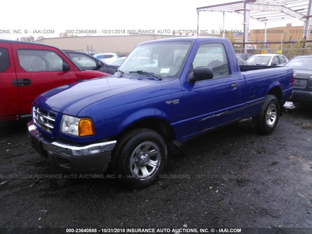 1FTYR10D23TA20416 - 2003 FORD RANGER BLUE photo 2