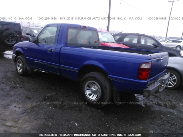 1FTYR10D23TA20416 - 2003 FORD RANGER BLUE photo 3