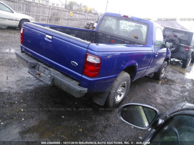 1FTYR10D23TA20416 - 2003 FORD RANGER BLUE photo 4