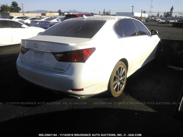 JTHBE1BL0D5001972 - 2013 LEXUS GS 350 WHITE photo 4