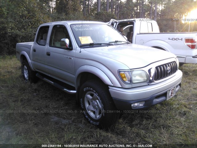 5TEGN92N84Z332853 - 2004 TOYOTA TACOMA DOUBLE CAB PRERUNNER SILVER photo 1