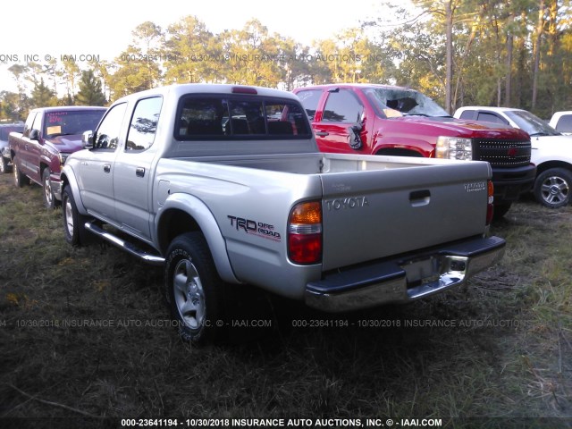 5TEGN92N84Z332853 - 2004 TOYOTA TACOMA DOUBLE CAB PRERUNNER SILVER photo 3