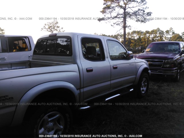 5TEGN92N84Z332853 - 2004 TOYOTA TACOMA DOUBLE CAB PRERUNNER SILVER photo 6