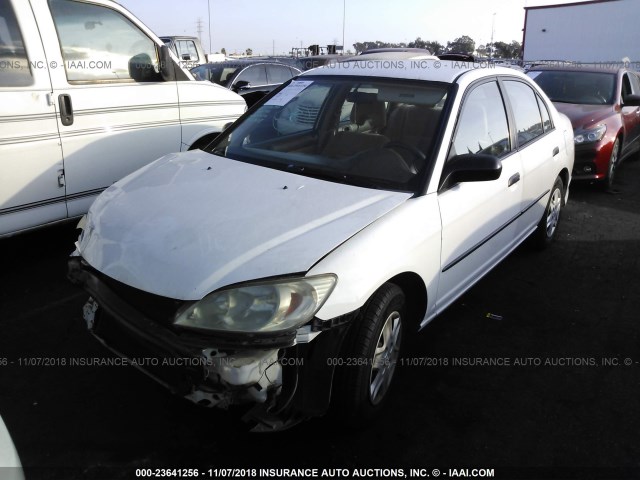 2HGES16355H608771 - 2005 HONDA CIVIC DX VP WHITE photo 2