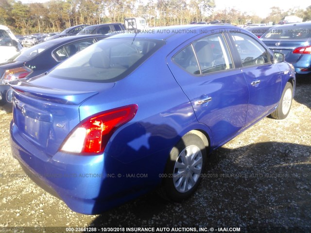 3N1CN7AP4HL840531 - 2017 NISSAN VERSA S/S PLUS/SV/SL BLUE photo 4