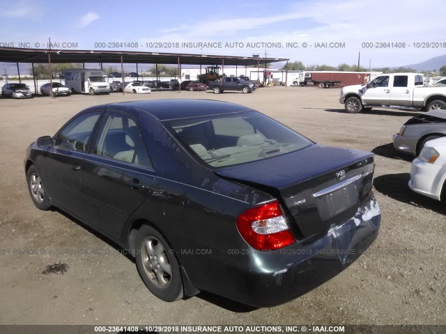 4T1BE32K82U618331 - 2002 TOYOTA CAMRY LE/XLE/SE GREEN photo 3