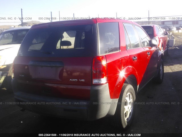 5GZCZ63B73S809098 - 2003 SATURN VUE RED photo 4