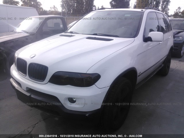 5UXFB53576LV22008 - 2006 BMW X5 4.4I WHITE photo 2