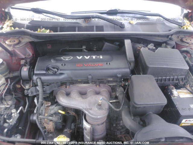 JTNBE46K073034471 - 2007 TOYOTA CAMRY NEW GENERAT CE/LE/XLE/SE RED photo 10