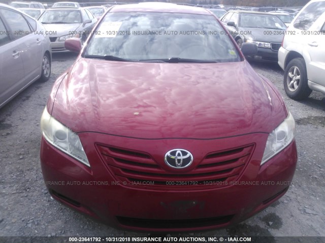 JTNBE46K073034471 - 2007 TOYOTA CAMRY NEW GENERAT CE/LE/XLE/SE RED photo 6