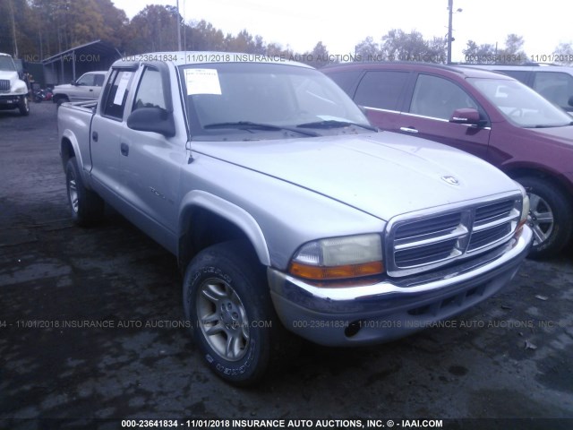 1B7HG2AX71S229433 - 2001 DODGE DAKOTA QUAD SILVER photo 1