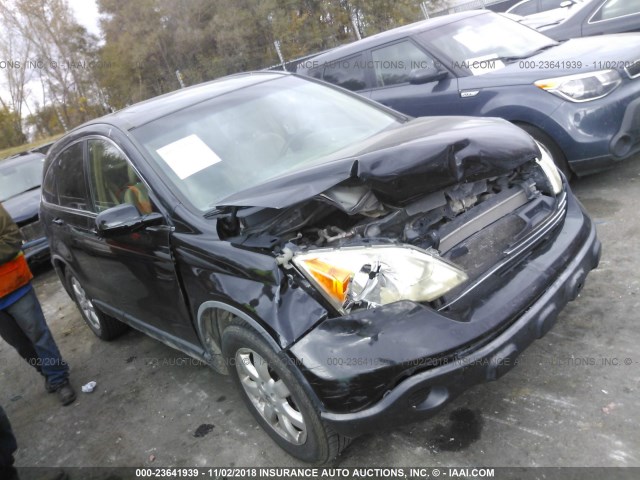 JHLRE48757C105453 - 2007 HONDA CR-V EXL BLACK photo 1