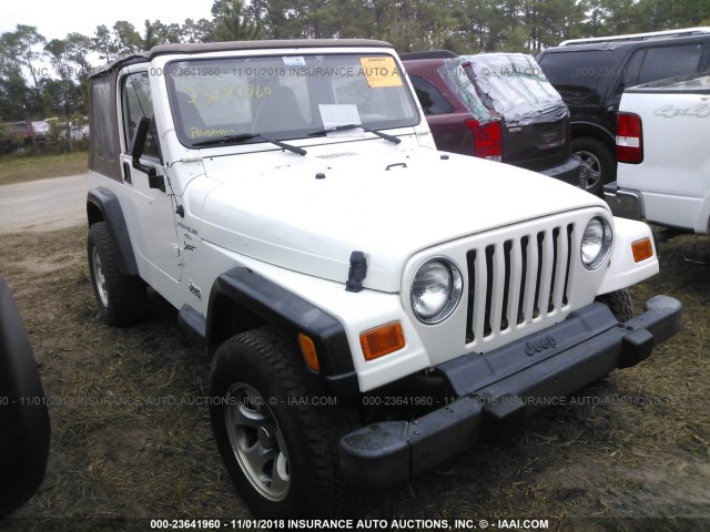 1J4FA49S21P343804 - 2001 JEEP WRANGLER / TJ SPORT WHITE photo 1