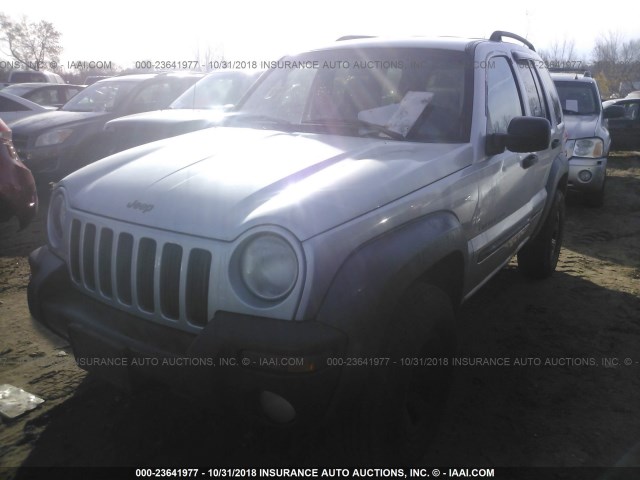 1J4GL48KX2W103343 - 2002 JEEP LIBERTY SPORT SILVER photo 2