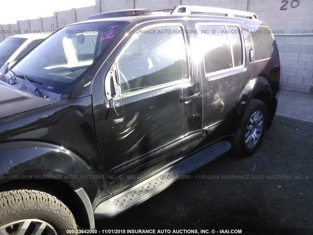 5N1AR18W05C754798 - 2005 NISSAN PATHFINDER LE/SE/XE BLACK photo 6