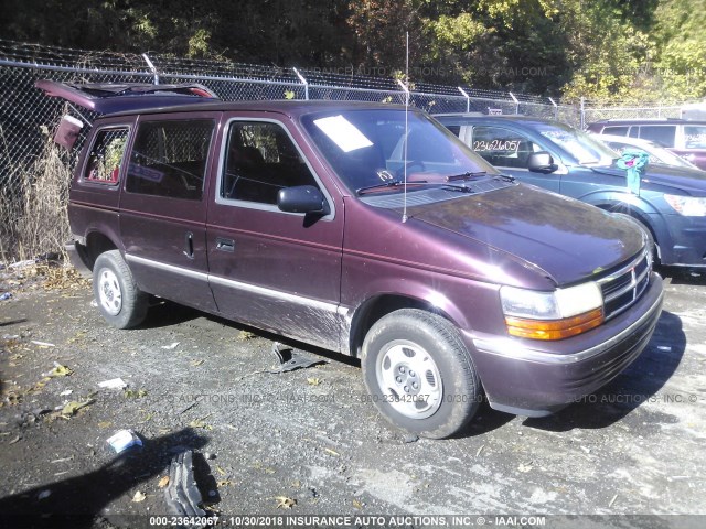 2B4GH4531PR303870 - 1993 DODGE CARAVAN SE RED photo 1