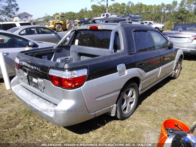 4S4BT62C836110477 - 2003 SUBARU BAJA SPORT BLACK photo 4