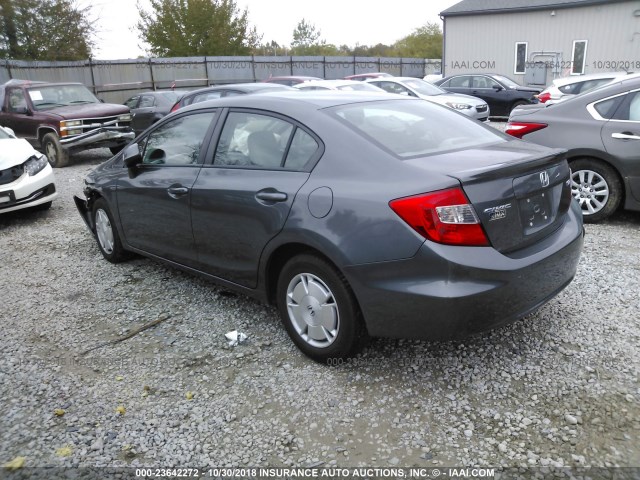 2HGFB2F64CH520828 - 2012 HONDA CIVIC HF GRAY photo 3