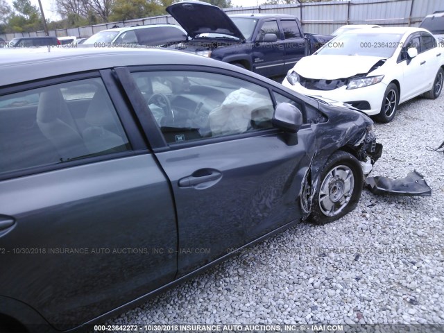 2HGFB2F64CH520828 - 2012 HONDA CIVIC HF GRAY photo 6