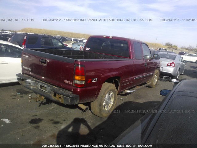 1GTEK19T54E322645 - 2004 GMC NEW SIERRA K1500 RED photo 4