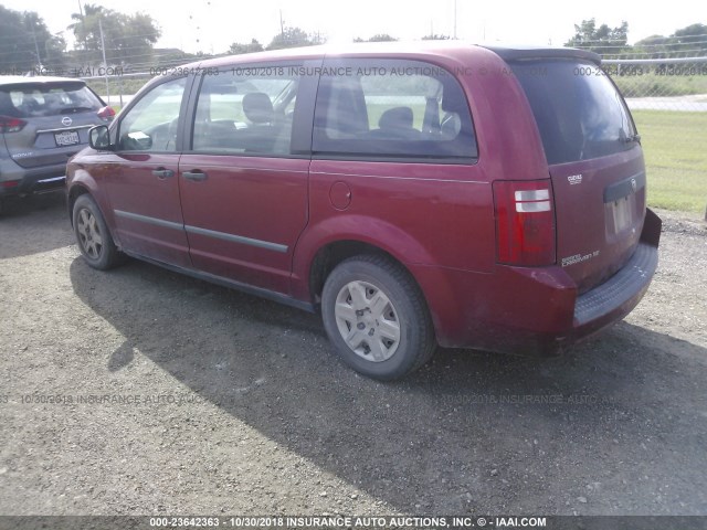 1D8HN44H08B140904 - 2008 DODGE GRAND CARAVAN SE RED photo 3