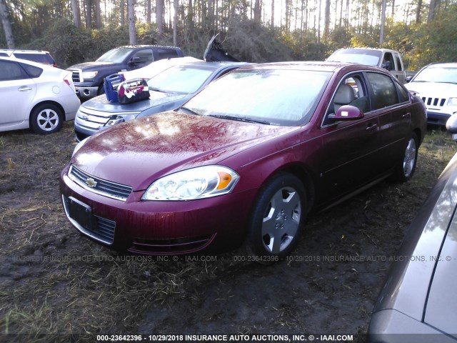 2G1WV58K581253323 - 2008 CHEVROLET IMPALA 50TH ANNIVERSARY MAROON photo 2