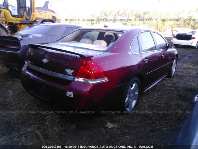 2G1WV58K581253323 - 2008 CHEVROLET IMPALA 50TH ANNIVERSARY MAROON photo 4