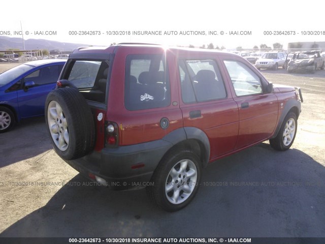 SALNY22202A389978 - 2002 LAND ROVER FREELANDER SE RED photo 4