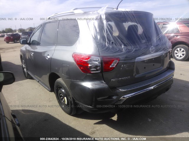 5N1DR2MN5HC671985 - 2017 NISSAN PATHFINDER S/SV/SL/PLATINUM GRAY photo 3
