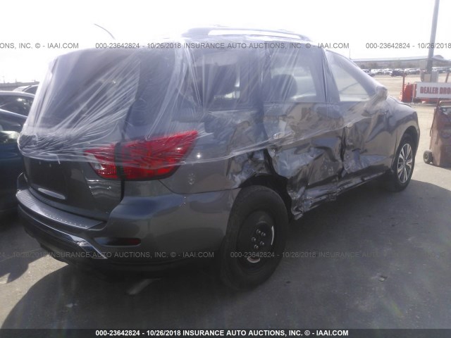 5N1DR2MN5HC671985 - 2017 NISSAN PATHFINDER S/SV/SL/PLATINUM GRAY photo 4