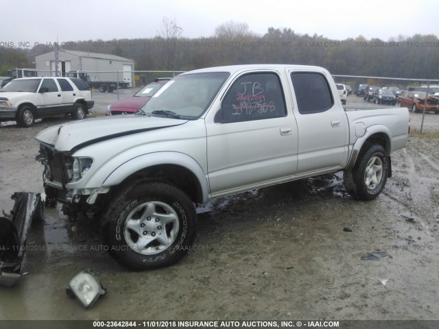 5TEHN72NX4Z421722 - 2004 TOYOTA TACOMA DOUBLE CAB 银色 照片 2