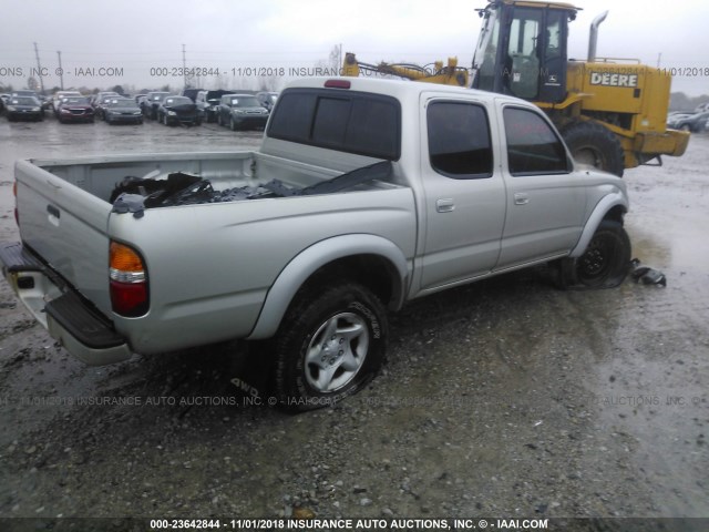 5TEHN72NX4Z421722 - 2004 TOYOTA TACOMA DOUBLE CAB 银色 照片 4