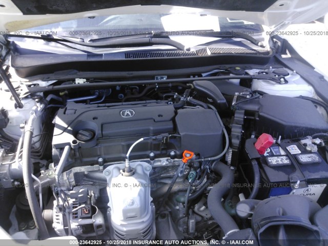 19UUB1F52HA000027 - 2017 ACURA TLX TECH WHITE photo 10