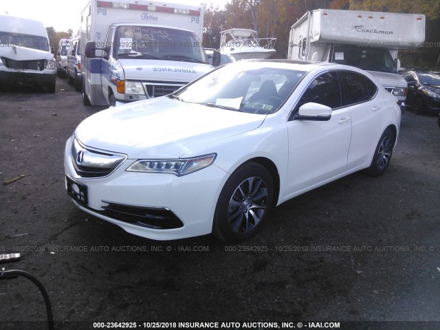 19UUB1F52HA000027 - 2017 ACURA TLX TECH WHITE photo 2