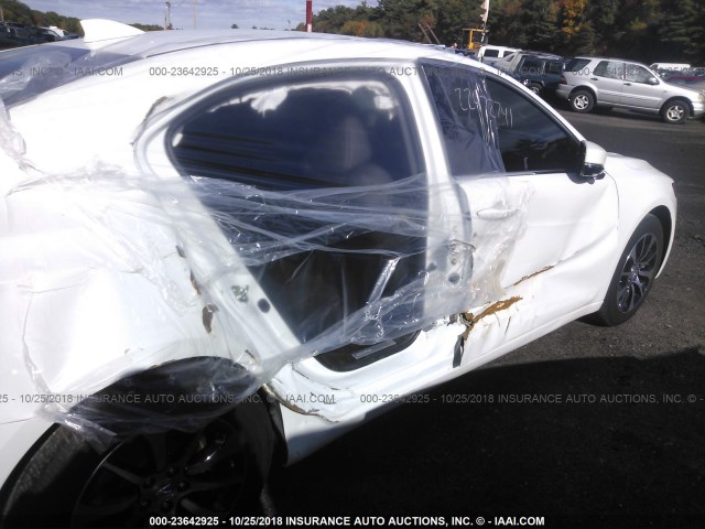 19UUB1F52HA000027 - 2017 ACURA TLX TECH WHITE photo 6