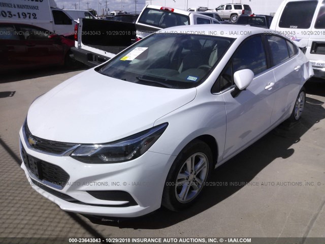 1G1BE5SM9G7312545 - 2016 CHEVROLET CRUZE LT WHITE photo 2