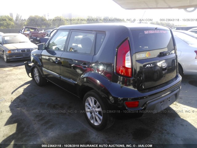 KNDJT2A69C7380882 - 2012 KIA SOUL +/!/SPORT BLACK photo 3