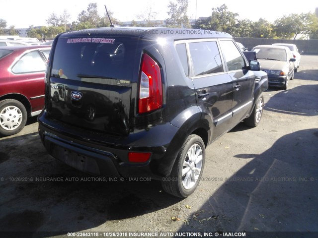 KNDJT2A69C7380882 - 2012 KIA SOUL +/!/SPORT BLACK photo 4