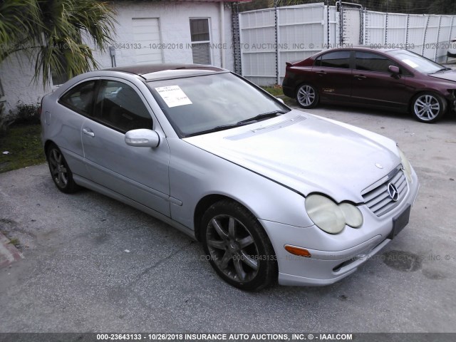 WDBRN40J64A601534 - 2004 MERCEDES-BENZ C 230K SPORT COUPE SILVER photo 1