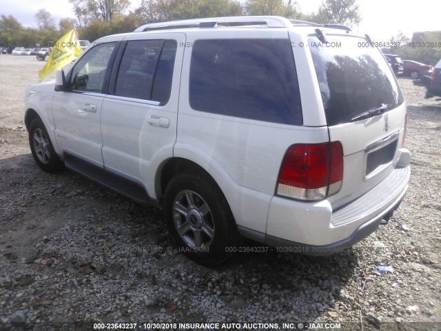 5LMEU88H14ZJ21326 - 2004 LINCOLN AVIATOR 白色 照片 3