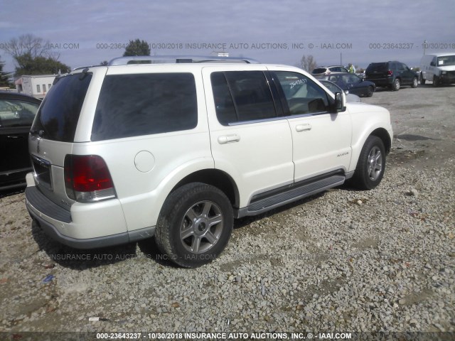 5LMEU88H14ZJ21326 - 2004 LINCOLN AVIATOR 白色 照片 4