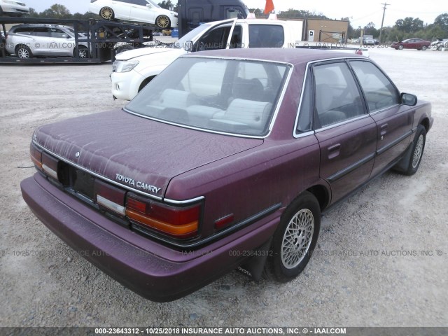 4T1SV21E5MU384903 - 1991 TOYOTA CAMRY DLX RED photo 4