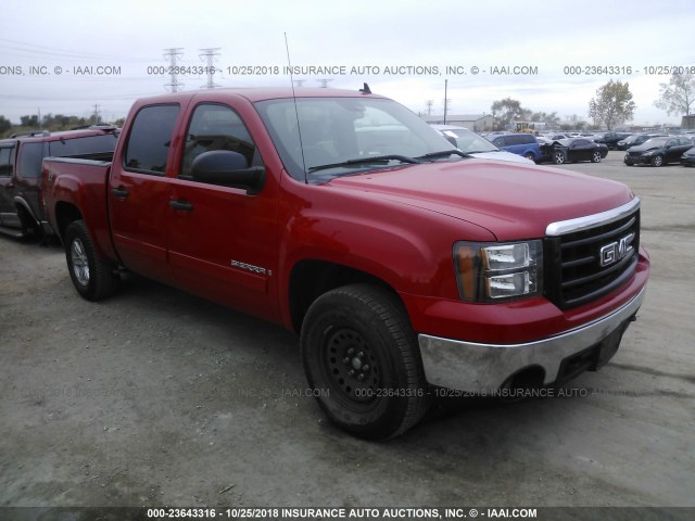 2GTEK13M381102848 - 2008 GMC SIERRA K1500 RED photo 1